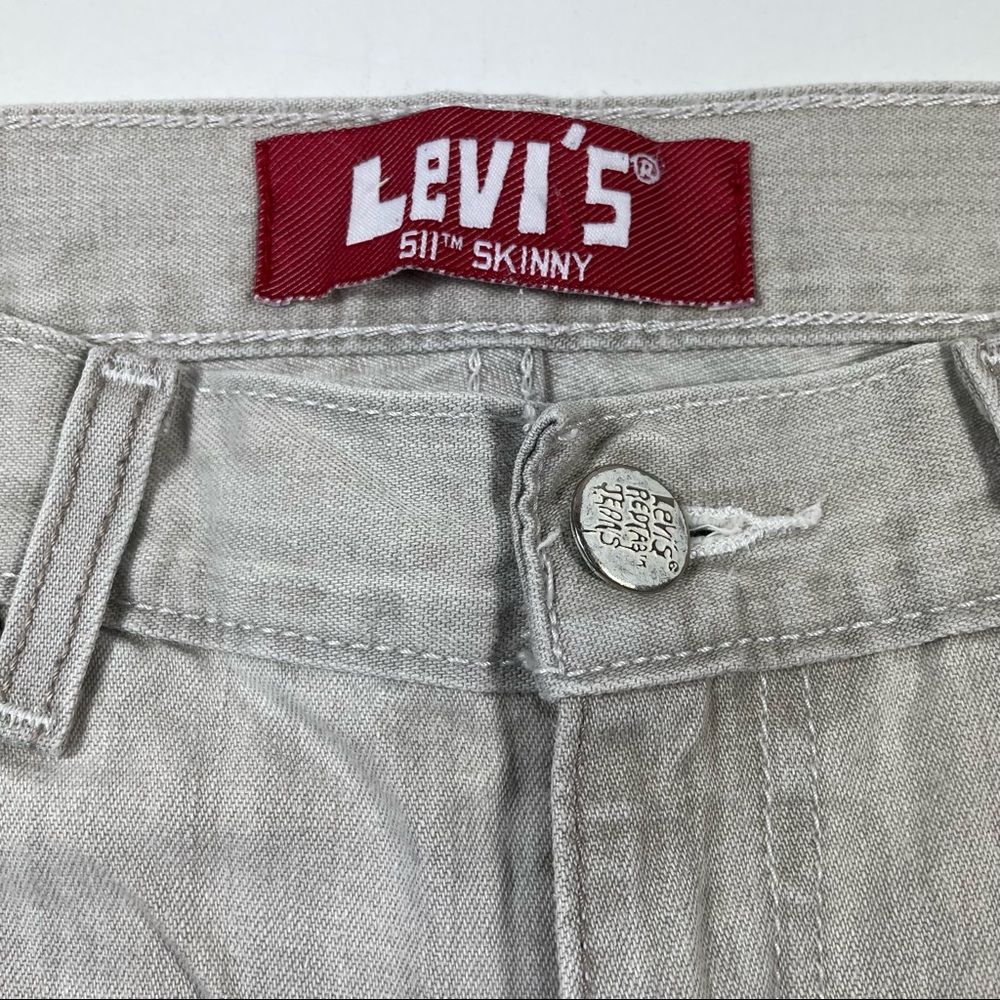 Levi’s 511 skinny 5 pockets jeans - warm light gray color , size 28x28